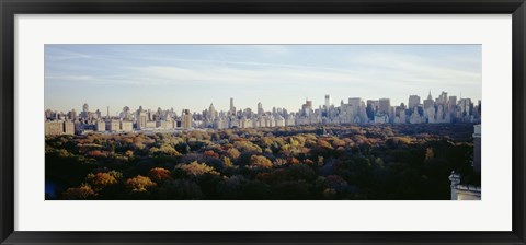 Framed View Over Central Park, Manhattan, NYC, New York City, New York State, USA Print