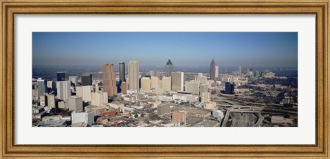 Framed High angle view of downtown Atlanta, Georgia, USA Print