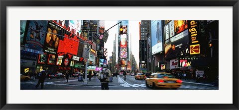 Framed Traffic on a road, Times Square, New York City Print