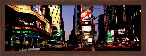 Framed Times Square, New York City at night Print