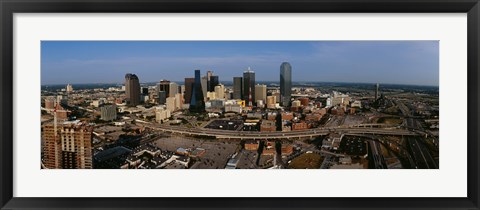 Framed Aerial view of a city, Dallas, Texas, USA Print