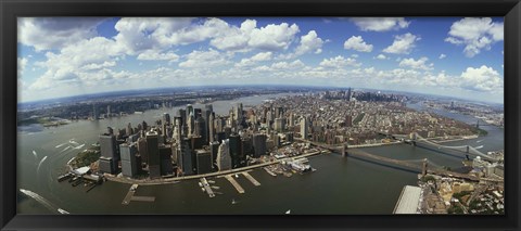 Framed Aerial View of New York City Print