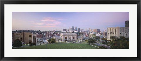 Framed High Angle View Of A City, Kansas City, Missouri, USA Print