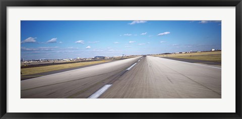 Framed Runway at an airport, Philadelphia Airport, New York State, USA Print