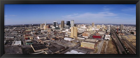 Framed Aerial view of a city, Birmingham, Alabama, USA Print