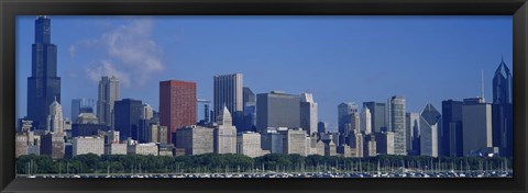 Framed Chicago Skyscrapers, Illinois Print