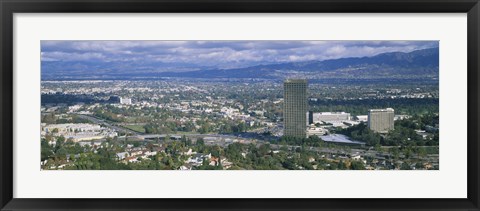 Framed High angle view of a city, Studio City, Los Angeles, California Print