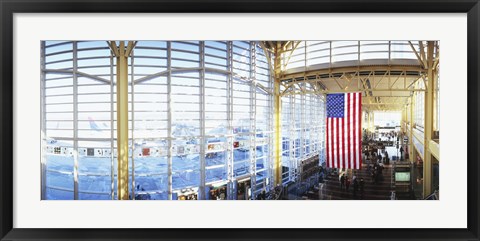 Framed Interior of an airport, Ronald Reagan Washington National Airport, Washington DC, USA Print