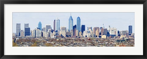 Framed Philadelphia skyline, Pennsylvania, USA Print