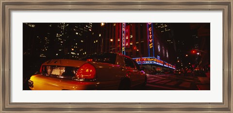 Framed Car on a road, Radio City Music Hall, Rockefeller Center, Manhattan, New York City, New York State, USA Print