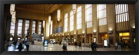 Framed Group of people at a station, Philadelphia, Pennsylvania, USA Print