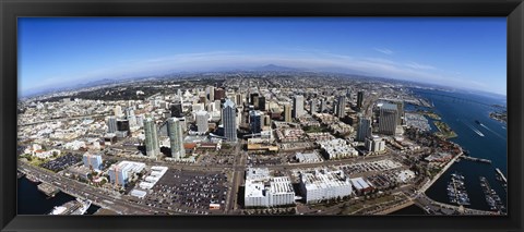 Framed Aerial view of a city, San Diego, California, USA Print