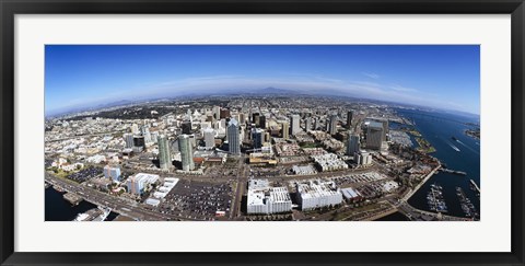 Framed Aerial view of a city, San Diego, California, USA Print