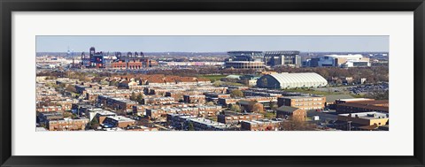 Framed High angle view of a baseball stadium in a city, Eagles Stadium, Philadelphia, Pennsylvania, USA Print