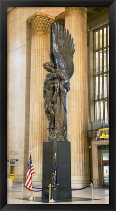 Framed War memorial at a railroad station, 30th Street Station, Philadelphia, Pennsylvania, USA Print