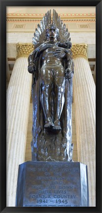 Framed Low angle view of a war memorial statue at a railroad station, 30th Street Station, Philadelphia, Pennsylvania, USA Print