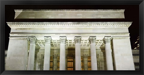 Framed Low angle view of a building, 30th Street Station, Schuylkill River, Philadelphia, Pennsylvania, USA Print