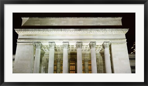 Framed Low angle view of a building, 30th Street Station, Schuylkill River, Philadelphia, Pennsylvania, USA Print