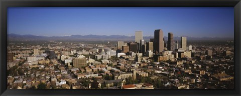 Framed High angle view of Denver, Colorado, USA Print