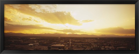 Framed Clouds over a city, Denver, Colorado, USA Print