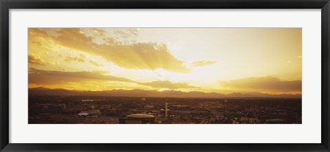 Framed Clouds over a city, Denver, Colorado, USA Print