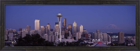 Framed Seattle Skyline Print