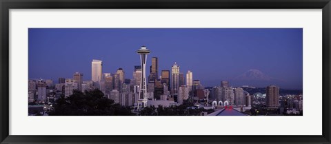 Framed Seattle Skyline Print