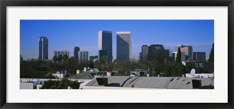 Framed Buildings and skyscrapers in a city, Century City, City of Los Angeles, California, USA Print