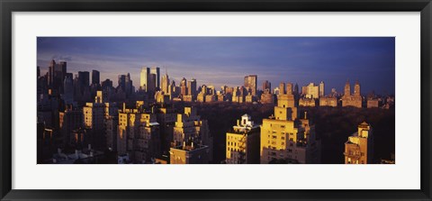 Framed High angle view of a cityscape, Central Park, Manhattan, New York City, New York State Print