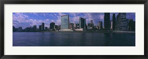 Framed Skyscrapers at East River, New York Print