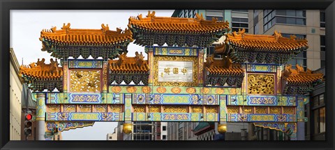 Framed Low angle view of a gate, Friendship Archway, Washington DC, USA Print