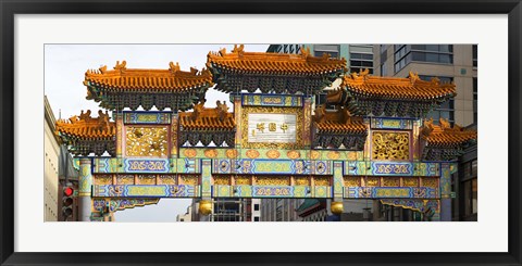 Framed Low angle view of a gate, Friendship Archway, Washington DC, USA Print