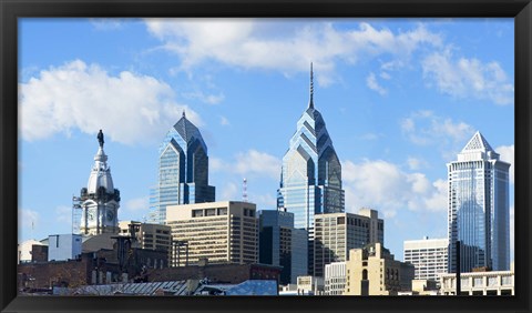 Framed Skyscrapers in a city, Liberty Place, Philadelphia, Pennsylvania, USA Print