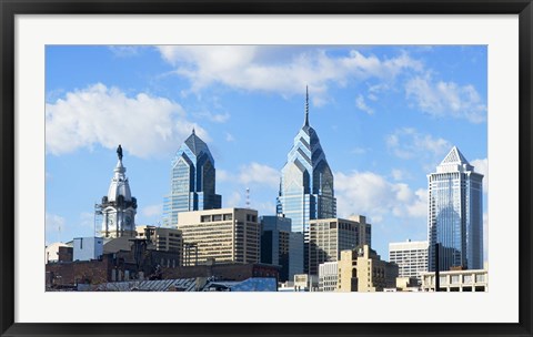 Framed Skyscrapers in a city, Liberty Place, Philadelphia, Pennsylvania, USA Print