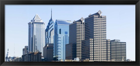 Framed Close up of skyscrapers in Philadelphia, Pennsylvania, USA Print