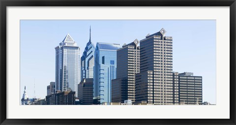 Framed Close up of skyscrapers in Philadelphia, Pennsylvania, USA Print