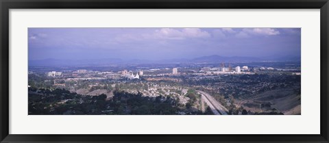 Framed High angle view of a temple in a city, Mormon Temple, La Jolla, San Diego, California, USA Print