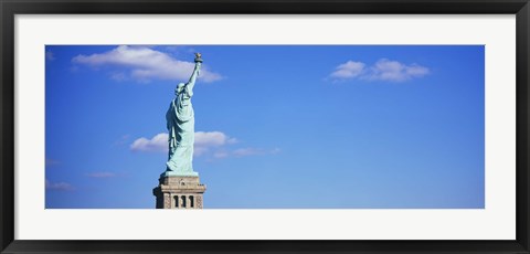 Framed Low angle view of a statue, Statue of Liberty, Liberty State Park, Liberty Island, New York City, New York State, USA Print