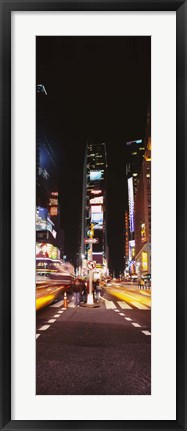 Framed Pedestrians waiting for crossing road, Times Square, Manhattan, New York City, New York State, USA Print