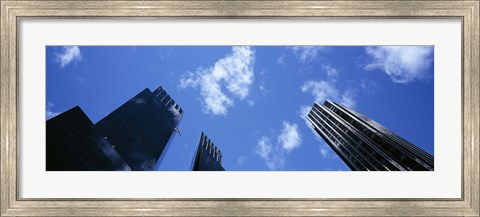 Framed Low angle view of skyscrapers, Columbus Circle, Manhattan, New York City, New York State, USA Print