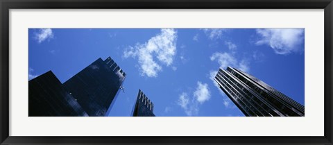 Framed Low angle view of skyscrapers, Columbus Circle, Manhattan, New York City, New York State, USA Print