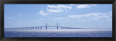 Framed Sunshine Skyway Bridge, Tampa Bay, Florida Print