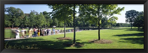 Framed Tourists at a memorial, Vietnam Veterans Memorial, Washington DC, USA Print