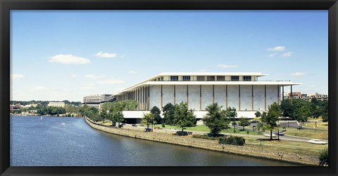 Framed Buildings along a river, Potomac River, John F. Kennedy Center for the Performing Arts, Washington DC, USA Print