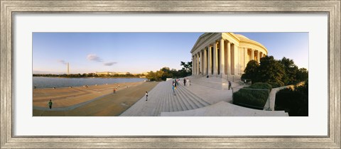 Framed Monument at the riverside, Jefferson Memorial, Potomac River, Washington DC, USA Print