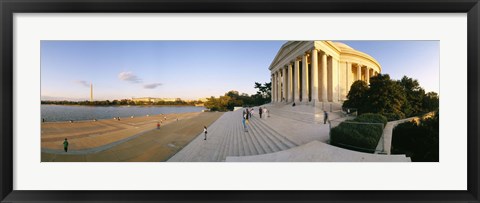 Framed Monument at the riverside, Jefferson Memorial, Potomac River, Washington DC, USA Print