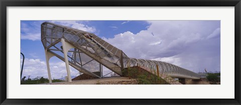 Framed Pedestrian bridge over a river, Snake Bridge, Tucson, Arizona, USA Print