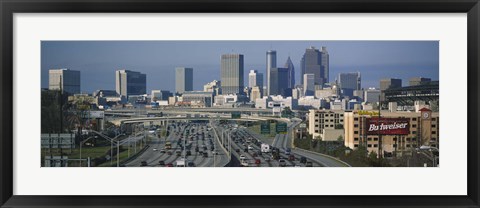 Framed High angle view of traffic on a highway, Atlanta, Georgia Print