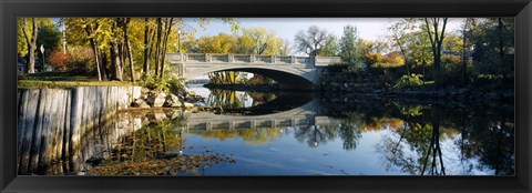 Framed Bridge across a river, Yahara River, Madison, Dane County, Wisconsin, USA Print