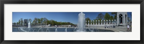 Framed Fountain in a war memorial, National World War II Memorial, Washington DC, USA Print